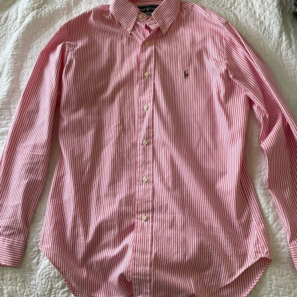 Ralph Lauren Pink Striped Dress Shirt